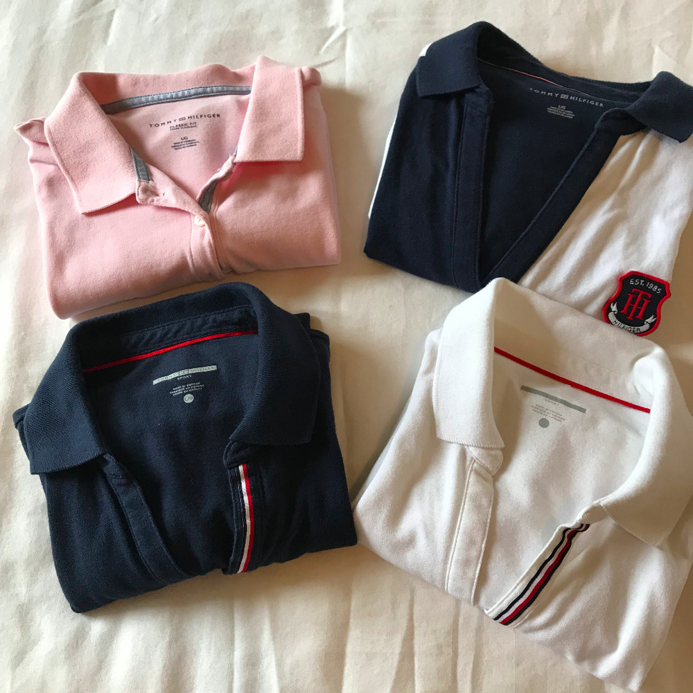 Short Sleeve/Sleeveless Polo Shirts 4Pc
